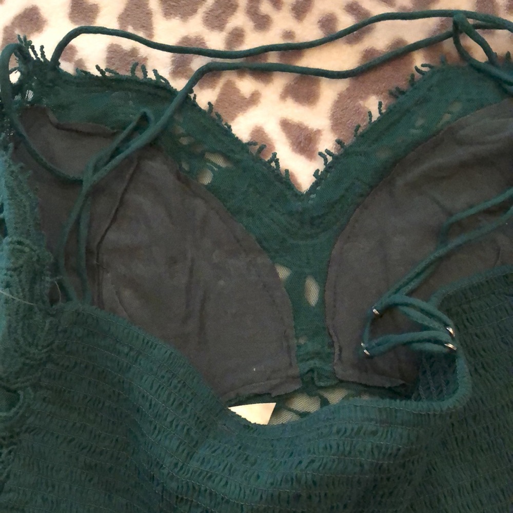 Free People Ilektra Bralette Evergreen Small - Picture 4 of 12